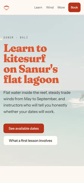 The same site on a phone