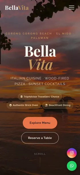 The same site on a phone
