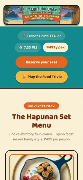 The same site on a phone