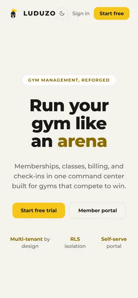 The same site on a phone
