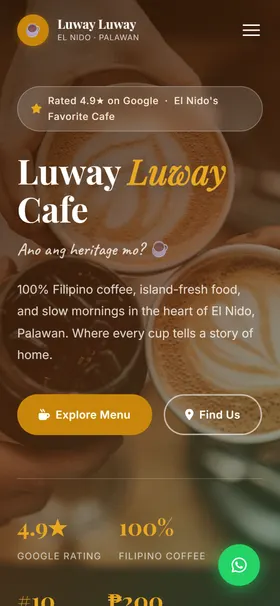 The same site on a phone
