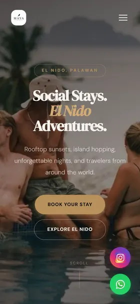 The same site on a phone