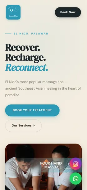 The same site on a phone