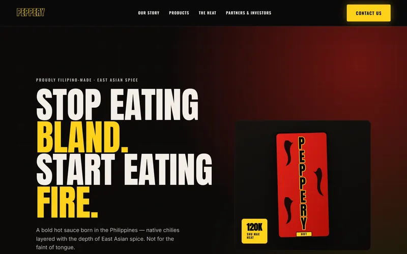 The Peppery website on a desktop screen