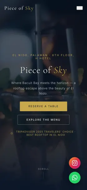 The same site on a phone