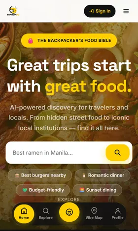 The same site on a phone