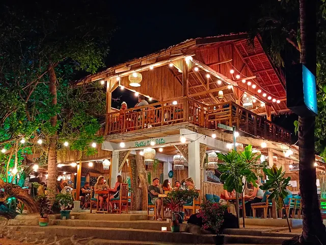 Bella Vita exterior at night