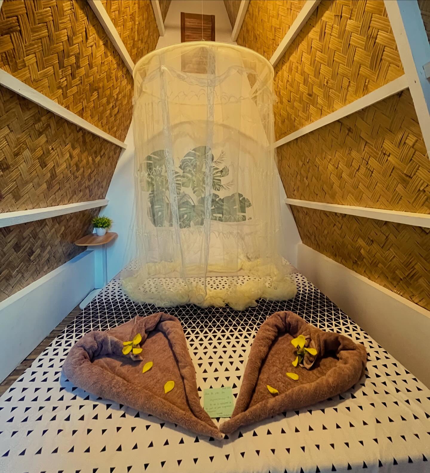 Cozy A-frame room interior