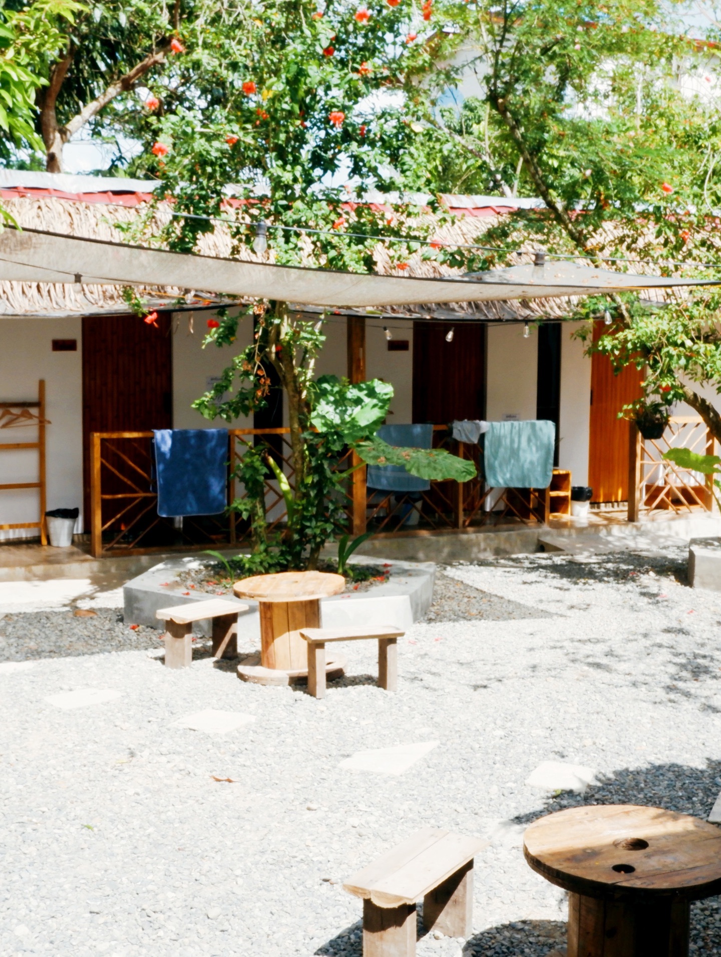 Hostel courtyard