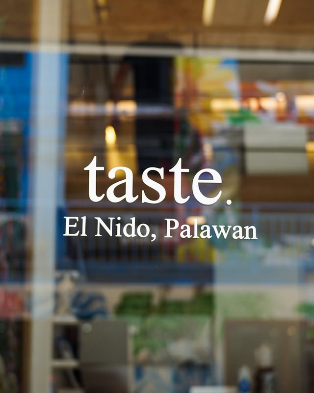 taste. El Nido window branding